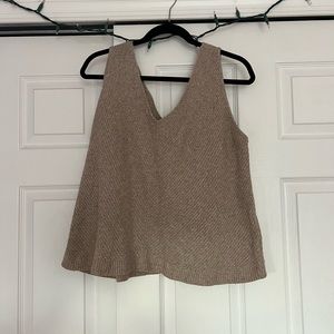LANE BRYANT tan knit tank top
